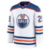 Edmonton Oilers tröja Fanatics Premium Leon Draisaitl 2024-25 Vit Borta - NHL Tröjor Herr